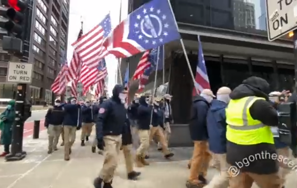 'Patriot Front' Marching in Chicago 