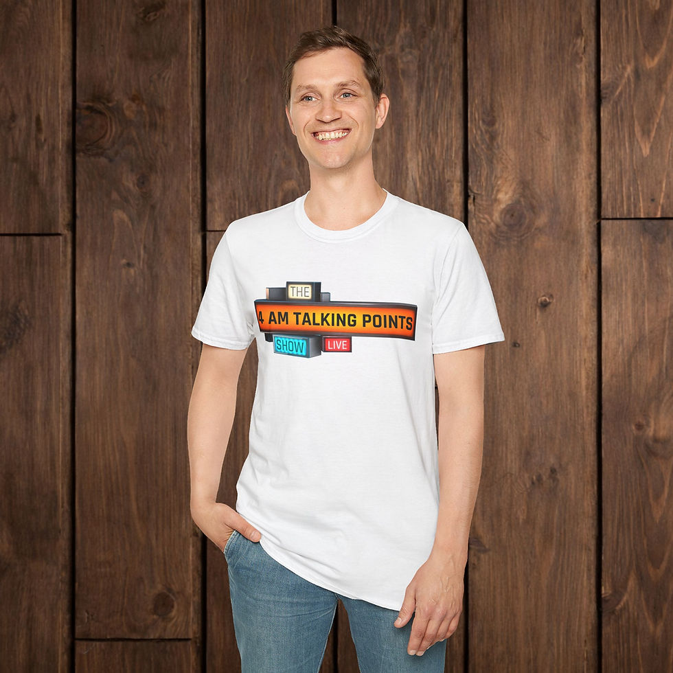 Thumbnail: 4 AM Talking Points Retro Podcast Logo T-Shirt