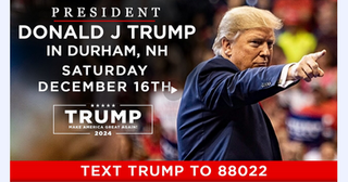 President Donald J Trump in Durham, NH - 12/16/2023