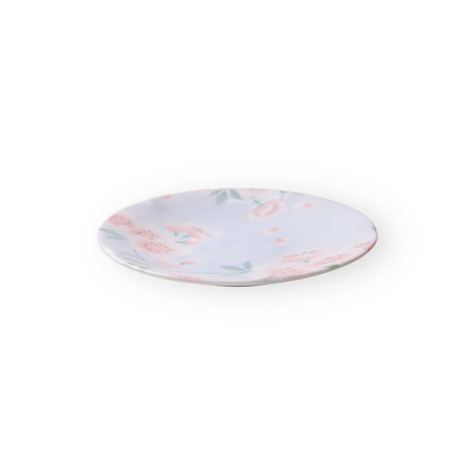 Thumbnail: Sakura Plate 13cm - Haruzakura (Blue & Pink)