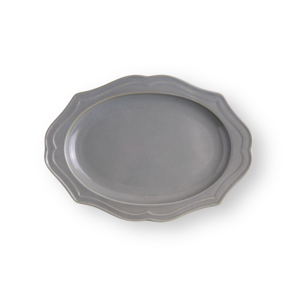 Vintage Style Plate - Blue Grey