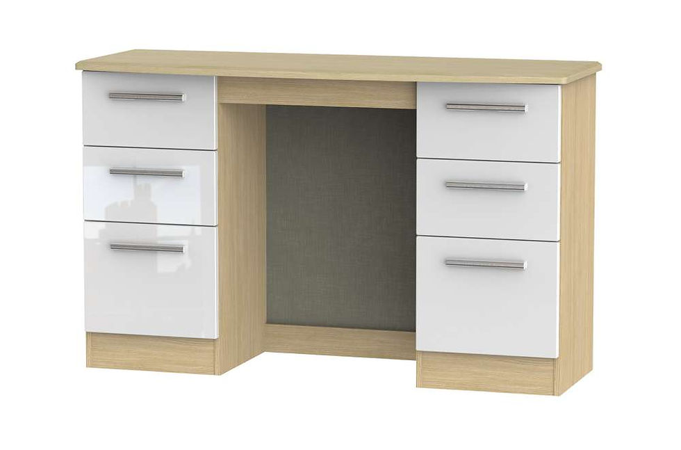 Thumbnail: Loire 6 Drawer Kneehole Dressing Table