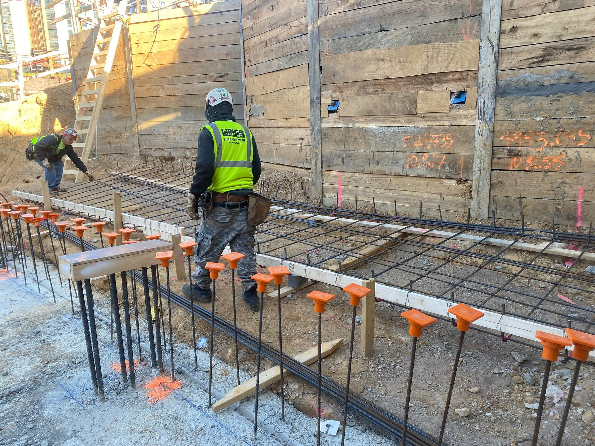 201 K Street NE - foundation construction with banneker worker