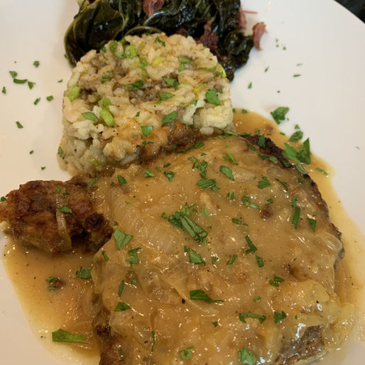SMOTHERED PORK CHOPS
