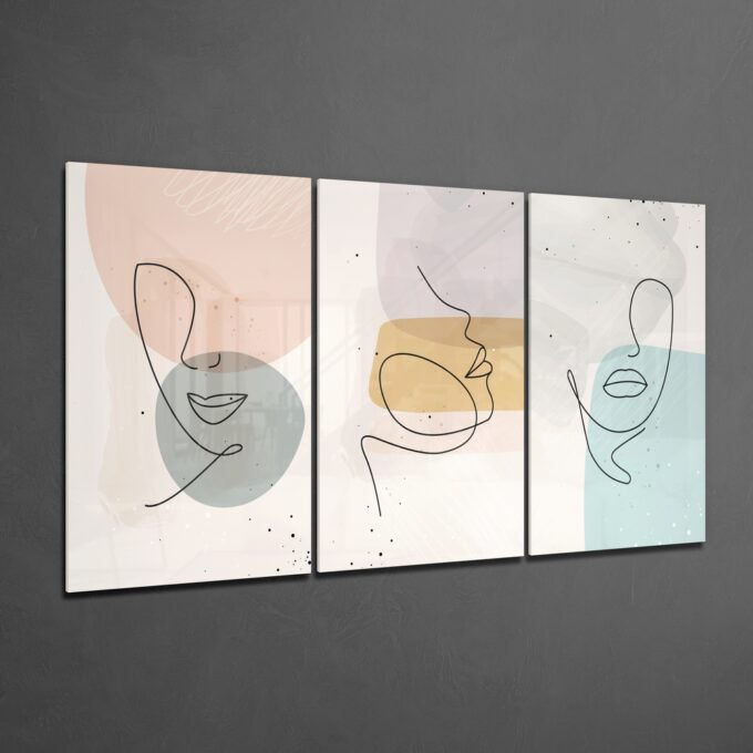 Thumbnail: Abstract Shapes 7 - Trinity Glass Print Wall Art