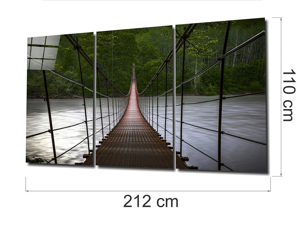 Thumbnail: Wooden Bridge - Trinity Glass Print Wall Art