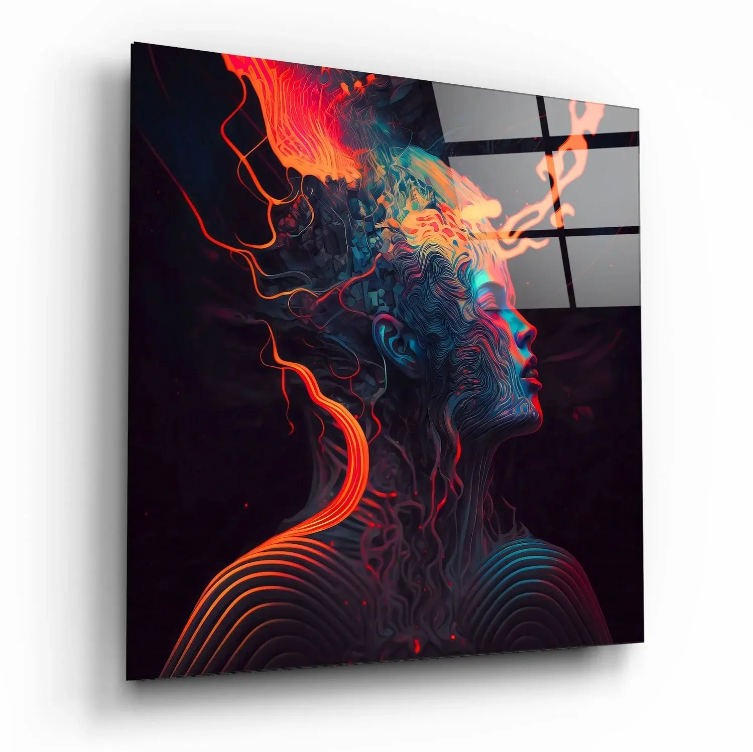 Power of Thinking Glass Print Wall Art