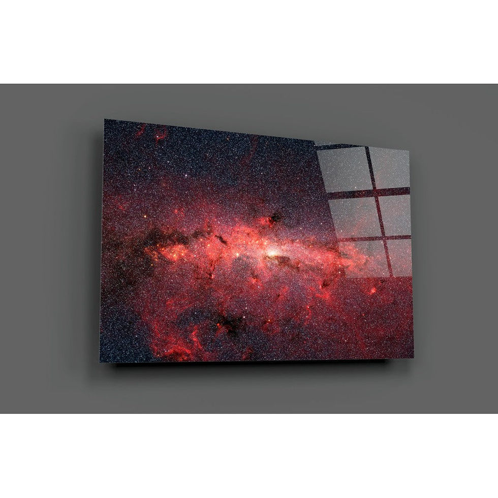 Thumbnail: Red Nebula Glass Print Wall Art