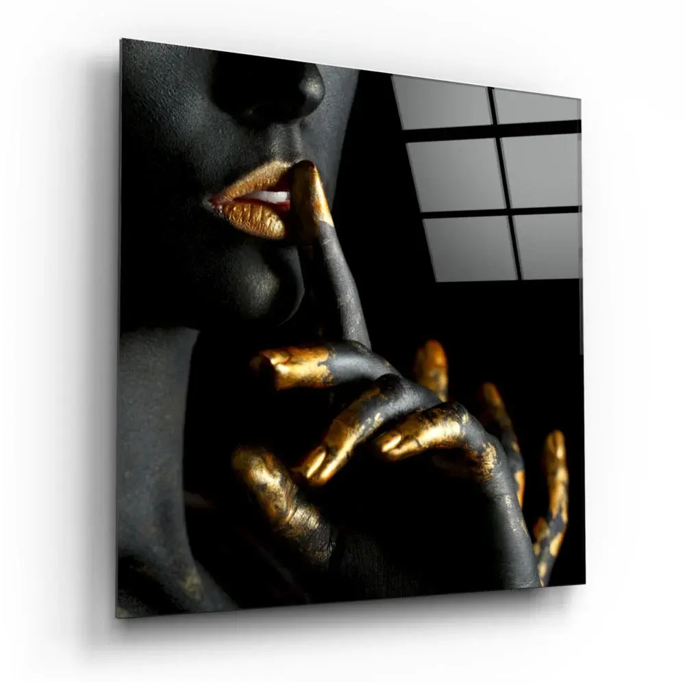Silence Glass Print Wall Art