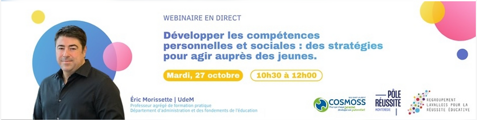 Webinaire : Développer les compétences personnelles et sociales
