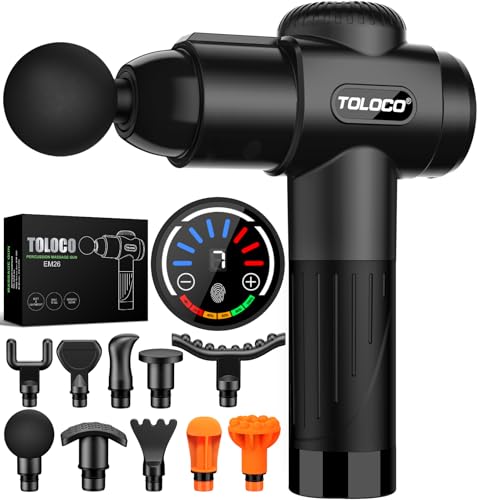 Deep Tissue Massage Gun — 10 Heads, Quiet Motor