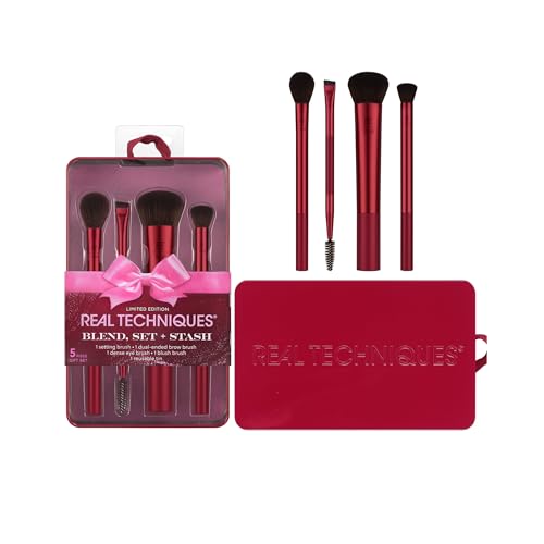 5-Piece Holiday Brush Set with Storage Tin (Face & Eye)