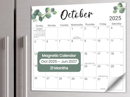 Aesthetic Magnetic Fridge Calendar