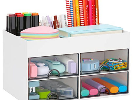 All-in-One Desk Organizer with Drawer