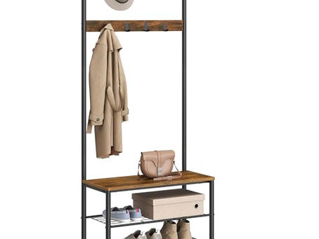 Hall Tree with Shoe Bench and Storage