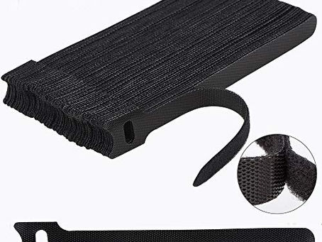 60-Pack Reusable 6-Inch Cable Ties (Hook & Loop)