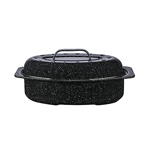 Granite Ware oval roaster with lid