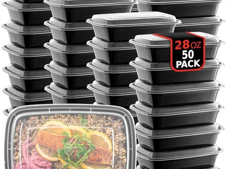 50-Pack Meal Prep Containers