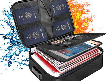 Fireproof Document Bag with Lock