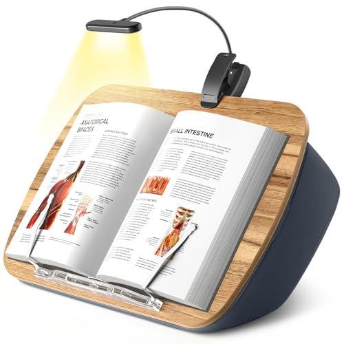 Beanbag Lap Book Stand with Reading Light
