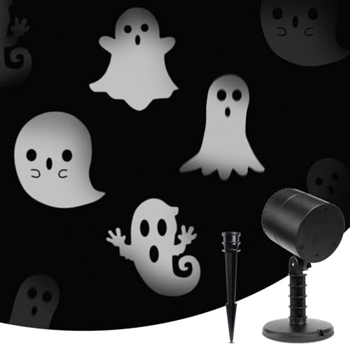 Ghost rotating projector yard stake light