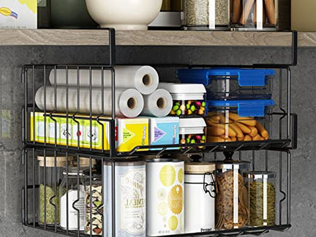 Foldable Under-Shelf Storage Baskets (Steel)