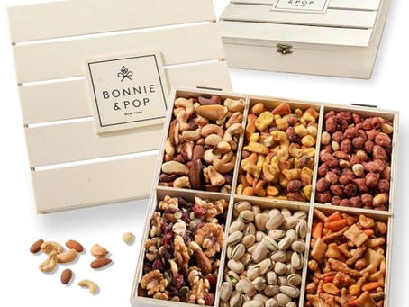 Gourmet Nut Gift Basket in a Reusable Wooden Crate