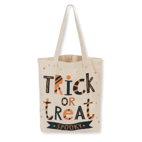 Canvas Halloween trick-or-treat tote bag