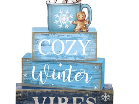 Rustic Hot Cocoa Tiered Tray Decor, 4-Piece