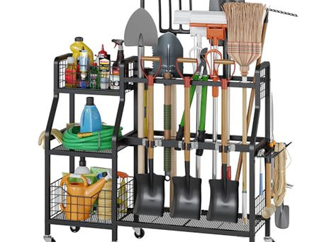 Rolling Garden Tool Organizer (6 Wheels)