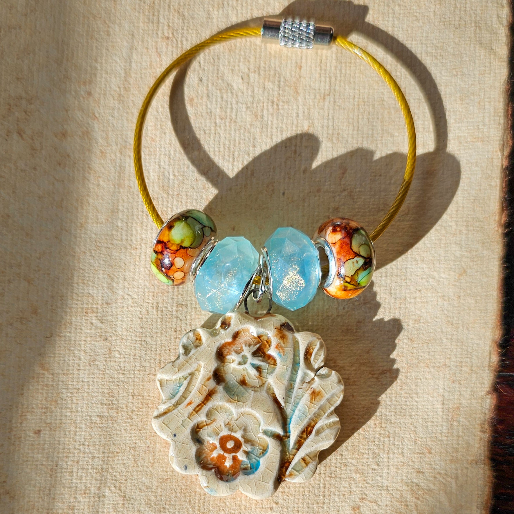 Fuck ICE Earthy Floral Bag Charm