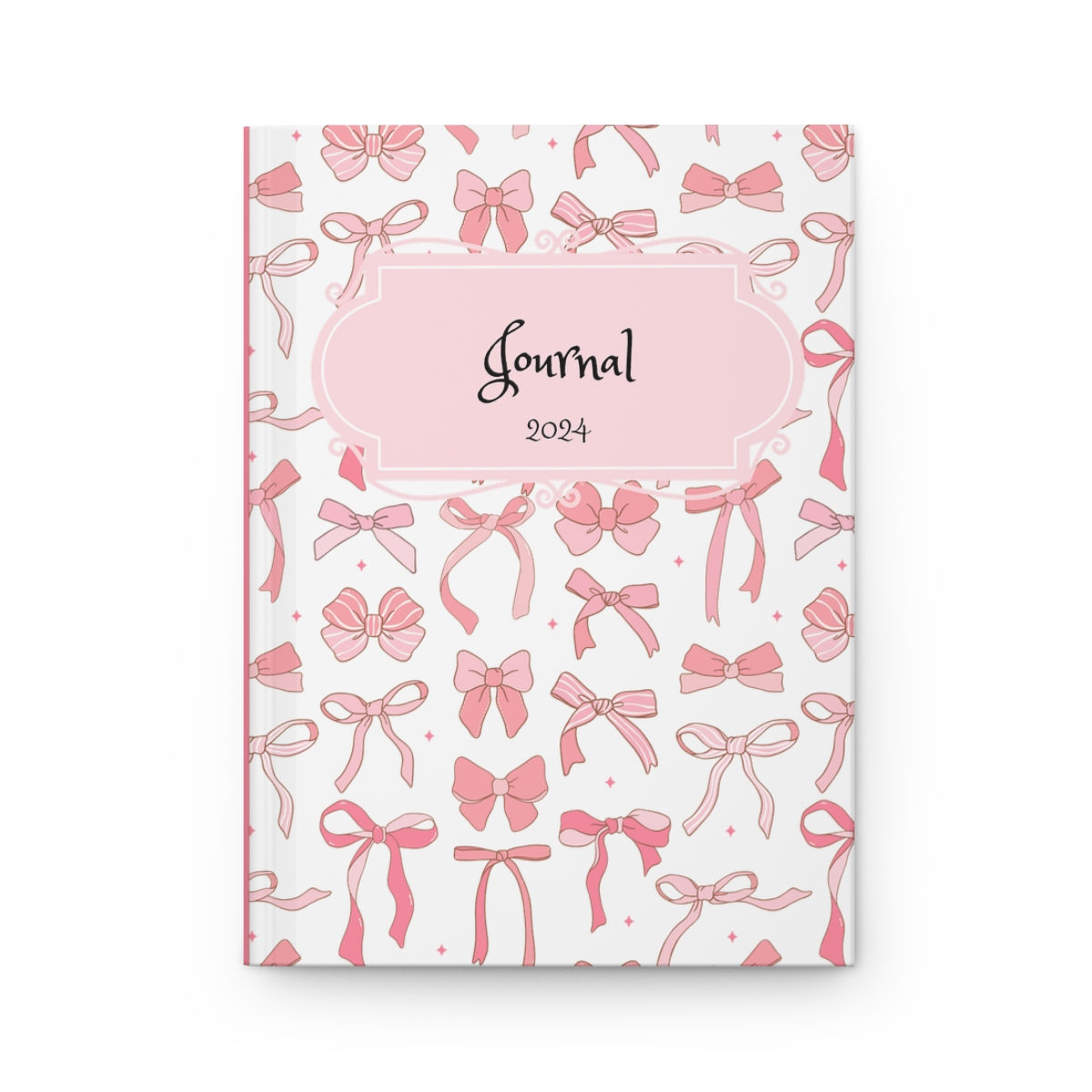 Pink Bow Hardcover Matte Journal