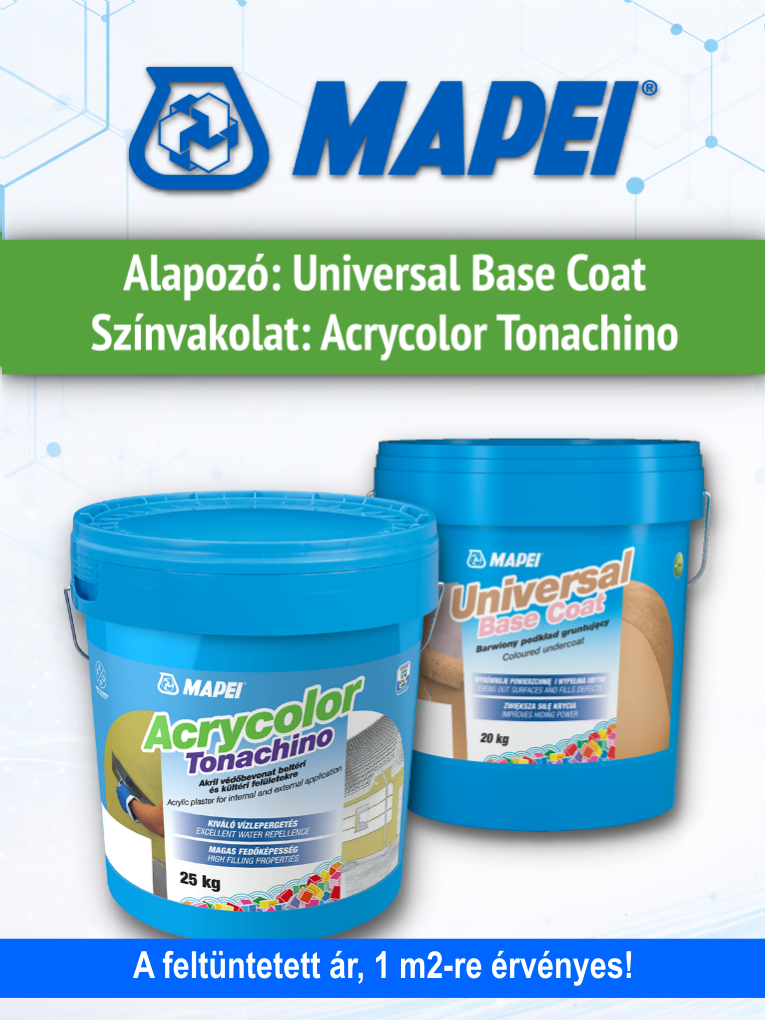 Mapetherm Acrycolor Tonachino színvakolat rendszer
