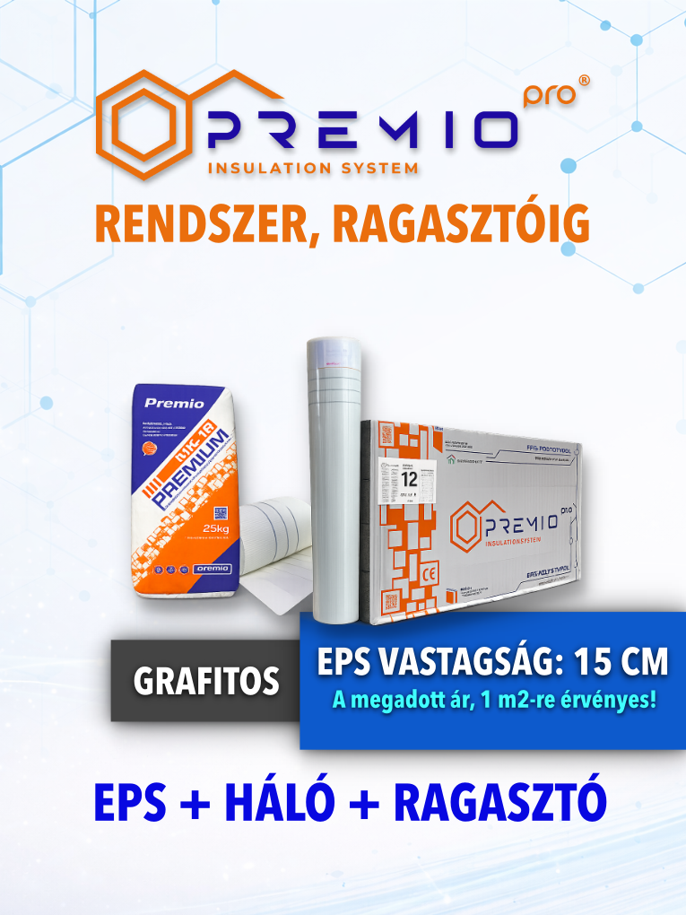 Indexkép: Premio - grafitos - hőszigetelési rendszer, ragasztóig