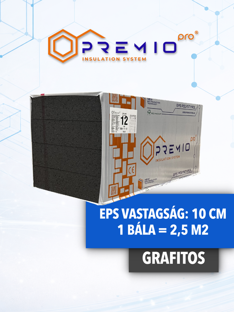 Indexkép: PREMIO EPS H-80 Carbon - grafitos - polisztirol homlokzati hőszigetelőlap