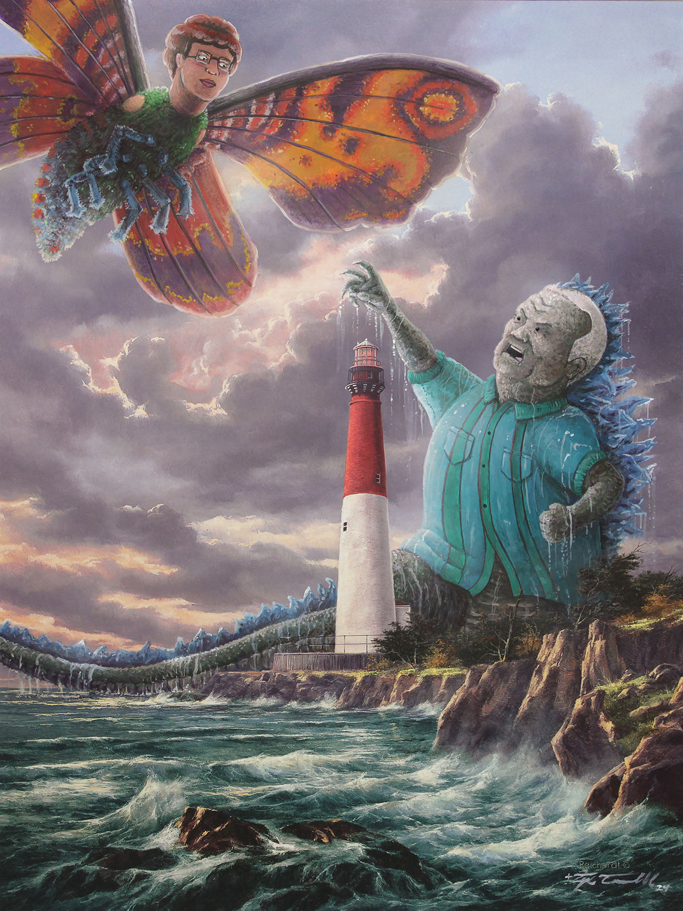 "Stomped Fiddy Men" - 24" x 18" High Quality Canvas Print