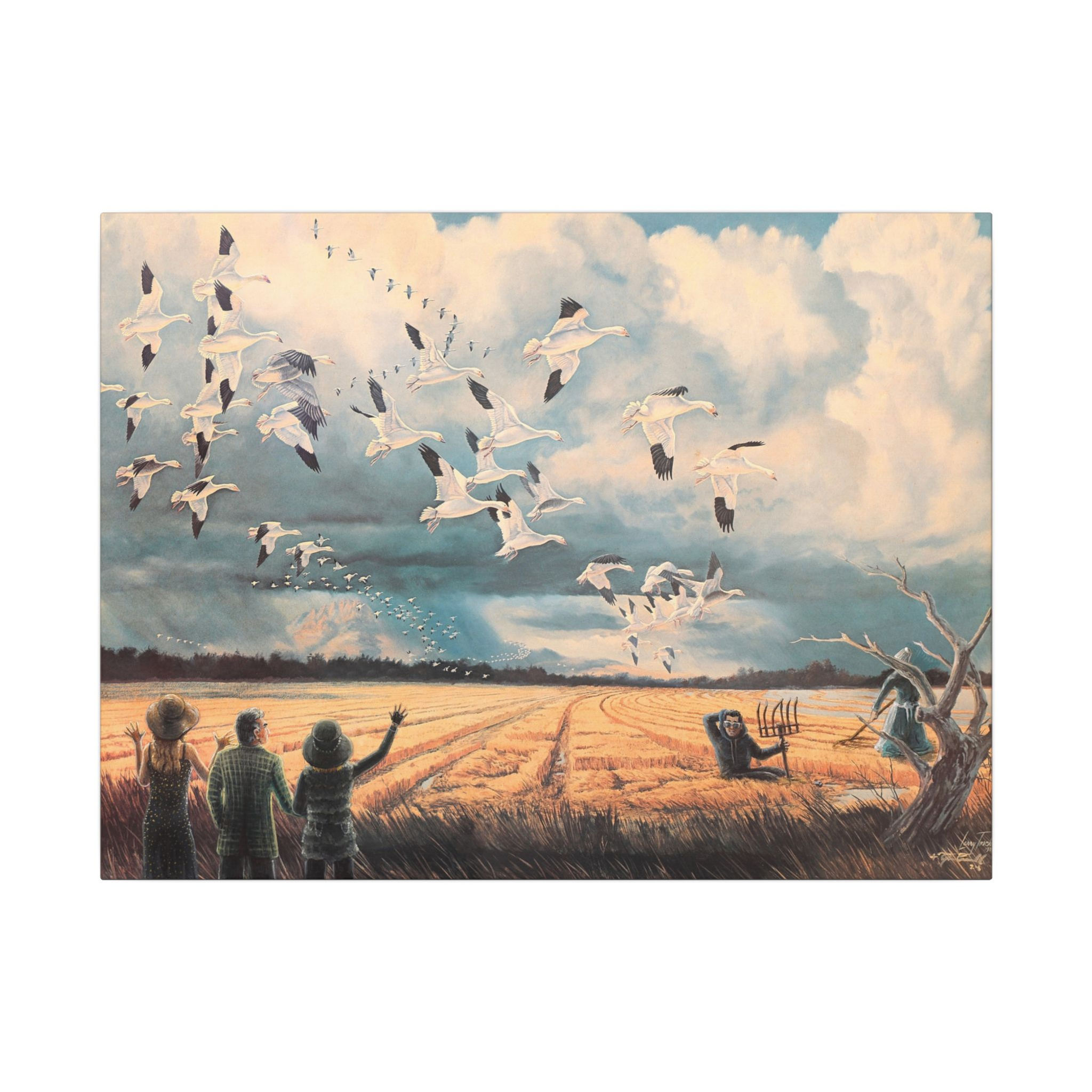 "Bird Schitt" - Matte Canvas, Stretched, Wood-Mounted