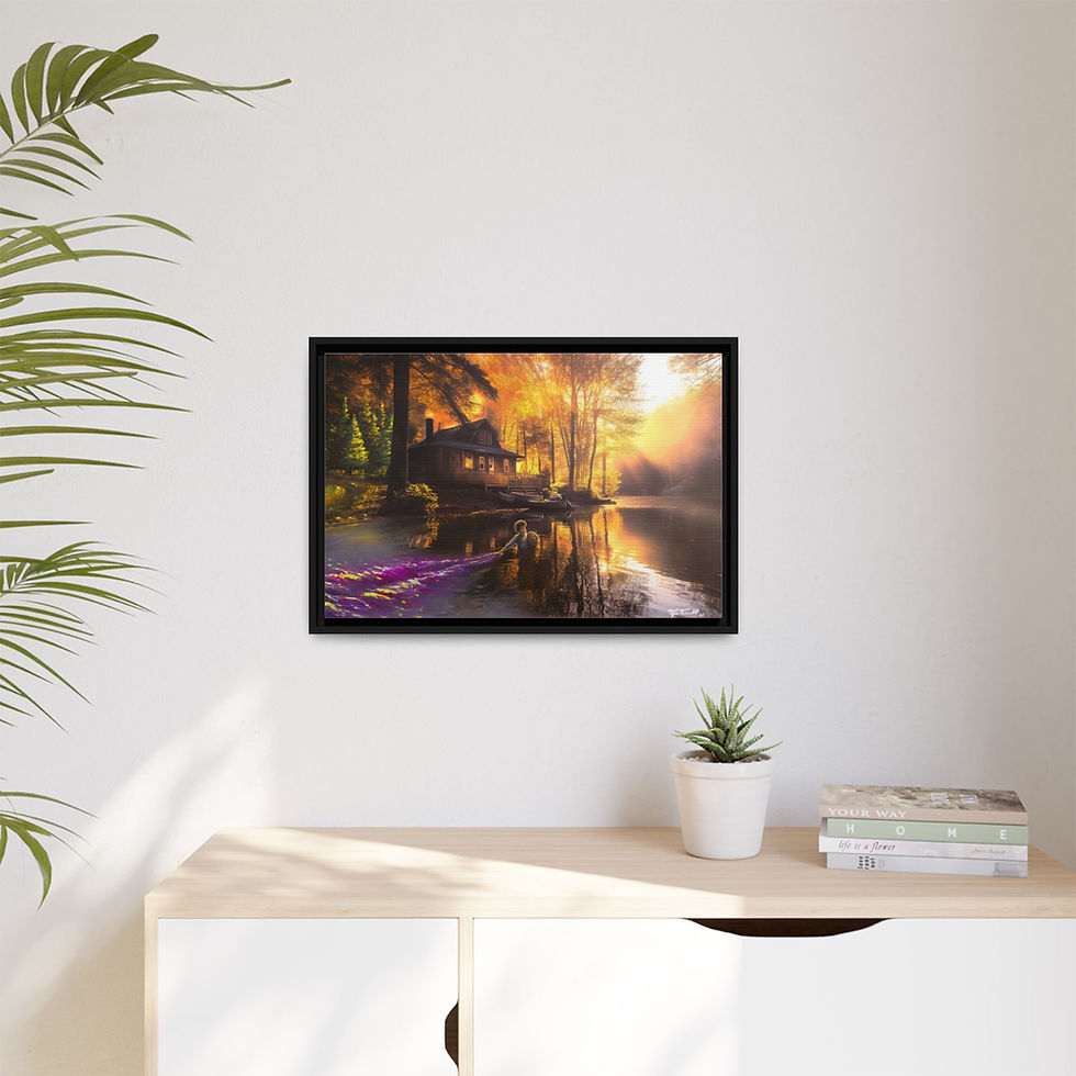 Thumbnail: "Brave New World" - Matte Canvas, Black Frame
