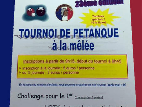 Tournoi de pétanque à la mêlée