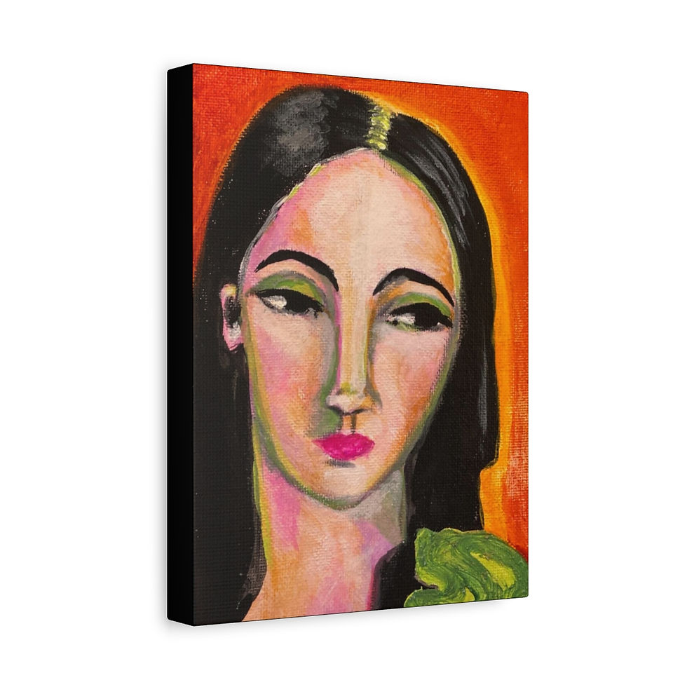 Thumbnail: Portrait of Woman, Matte Canvas, Stretched, 1.25" c