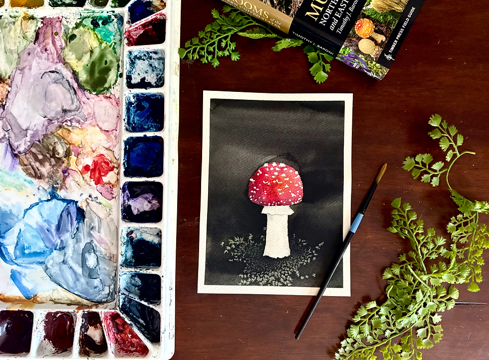 Mushroom Themed Watercolor Painting Workshop
