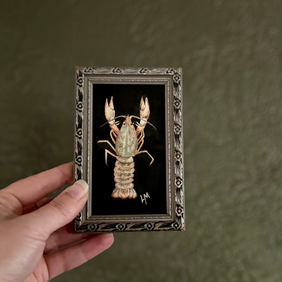 Original Watercolor of Crayfish
