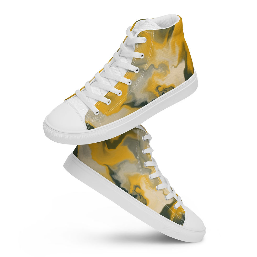 Thumbnail: Gold Rush high top canvas shoes