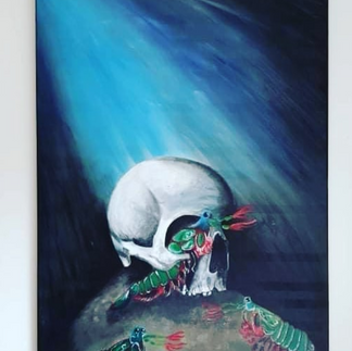 skull painting - Master Jaxx - Emma Butcher - Randemmz - Indented Head - St Leonards