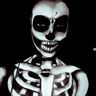 skelleton body paint - Master Jaxx - Emma Butcher - Randemmz - Indented Head - St Leonards