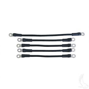 Battery Cable SET, Includes (1) 12” (4) 7” 6 gauge, E-Z-Go
