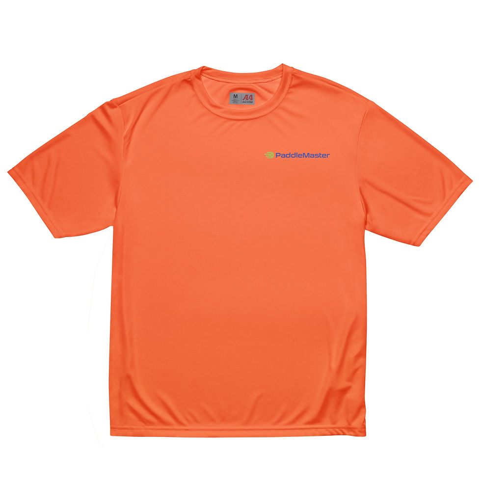 Thumbnail: Unisex performance crew neck t-shirt "Master the Paddle Rule The Court"