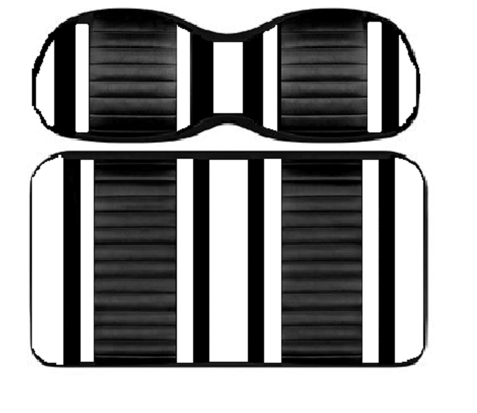 Seat cover, White/Black, Club Car Precedent