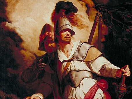 Sir Arthegal, the Knight of Justice, with Talus, the Iron Man by John Hamilton Mortimer, 1778