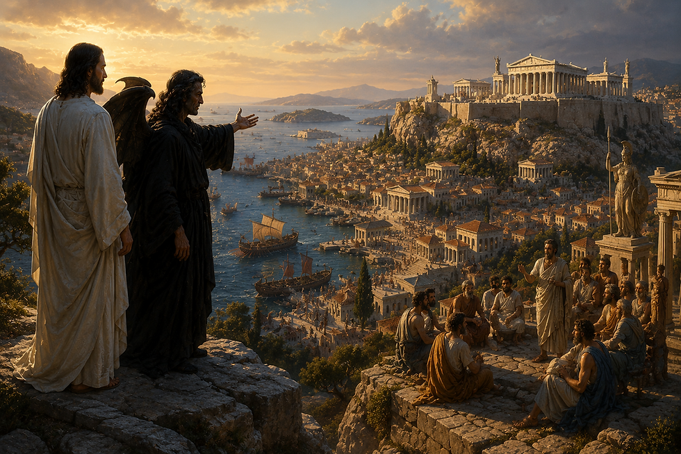 "Athens, the eye of Greece, mother of arts and eloquence."